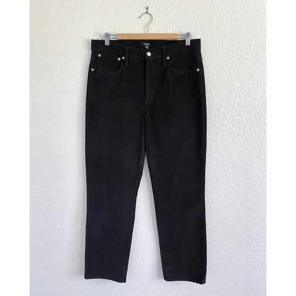 NWT J. Crew Black High Rise 11.5" Straight Leg Corduroy Pant Minimalist Size 31 - Picture 1 of 12